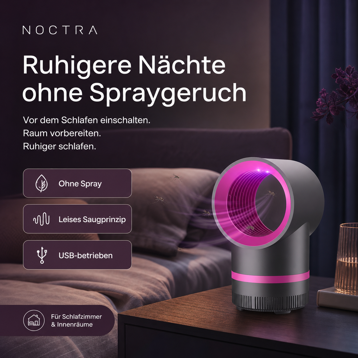 Noctra - Ruhigere Nächte ohne Spray